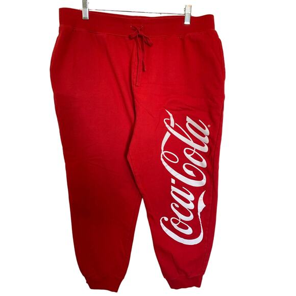 Coca Cola sweat pants size XL (15-17) red with white logo - Picture 1 of 6